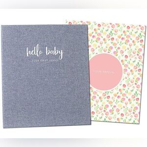 Peachly Baby Memory Book For Girls, First Year Baby Book Keepsake (020)